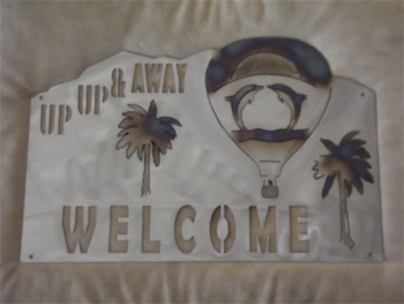 Hot Air Balloon Welcome Sign
